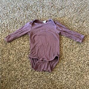 Kate Quinn Mauve Long Sleeve Baby Bodysuit